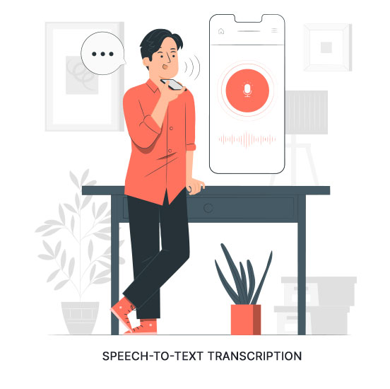 speech to text transcription
